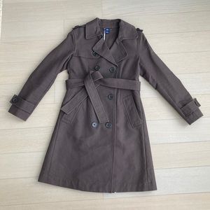 GAP Brown Classic Trench Coat | Size S | 100% Cotton